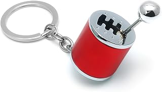 Osilly Chaveiro de caixa de velocidades, chaveiro de câmbio manual de seis velocidades, brinquedo fidget criativo de peça automotiva, chaveiro automotivo de engrenagem de câmbio de carro, acessórios