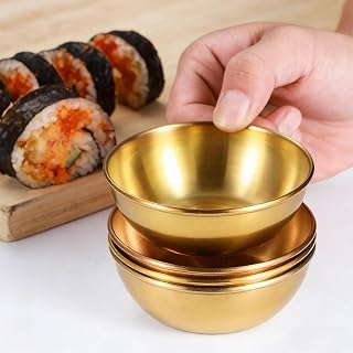 2 peças de aço inoxidável mini pratos de tempero bandeja de servir pratos de especiarias ouro prata pires individuais tigela de cozinha utensílios de mesa (ouro)