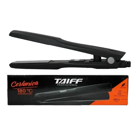 Prancha Cerâmica Taiff Profissional 180° Preto