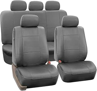 Jogo de Capa Banco Carro Universal em Couro Automotivo (Cinza)