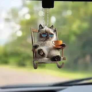 1/2 peças pingentes de carro fofo cachorro gato 2D chaveiro plano acrílico automotivo espelho retrovisor acessórios decoração pingentes mochila gato