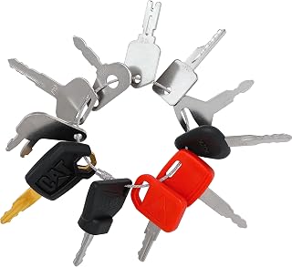 Conjunto de 11 chaves de equipamento pesado, conjunto de chaves de máquina mestre de construção para gato, JD, estojo, Komatsu, Hyster, Kubota, JCB, Bobcat, Daewoo, Toyota, chave de ignição mestre