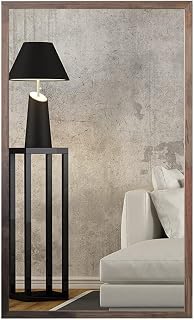 Espelho Moldura Decorativa Grande Madeira Rustica Quarto Natural Tingido