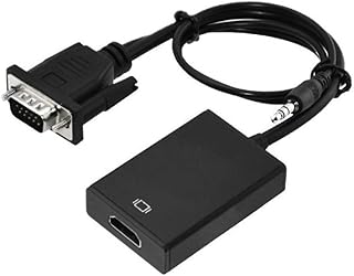 Conversor Vga Para Hdmi Saída 1080p Hd Tv Av Hdtv Áudio P2 | TV, AV, HDTV