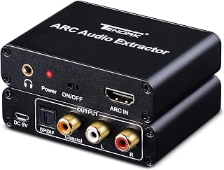 Tendak 1X2 4K HDMI Splitter com HDMI Audio Extractor + Optical and R/L Audio Output Powered Splitter 1 em 2 Out Distribuidor de sinal Suporte 3D para PS4 Xbox One DVD Blu-ray Player HD TV projetor