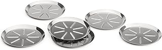 Conjunto De 6 Porta Copos Aço Inox Descanso Para Copo Mesa Forma Inox