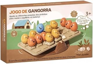 Jogo de Equilíbrio Ovo Infantil Educativo, Brinquedo Matemático STEM com 18 Pintinhos Coloridos, Aprendizado de Contagem, Coordenação Motora e Raciocínio Lógico, 3+ Anos