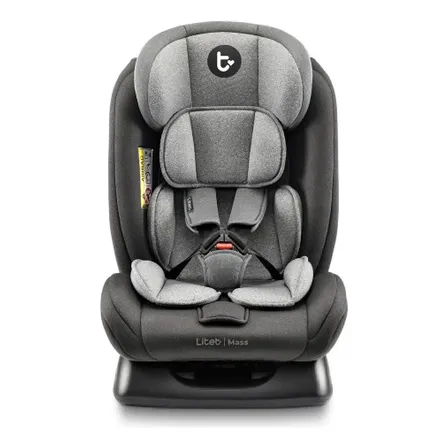 Cadeirinha Infantil Para Carro Mass Litet 0 A 36kg Preta E Cinza Com 13 Ajustes E 4 Reclinios -