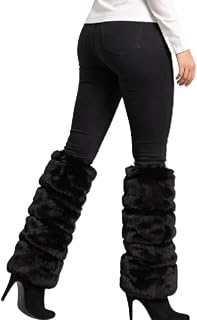 Polaina de Pelo Baixo para Inverno, Acessório de Moda Feminino