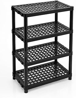 Estante Modular Multiuso Organizadora Plástica Reforçada - Útil Vários Ambientes (4 prateleiras)