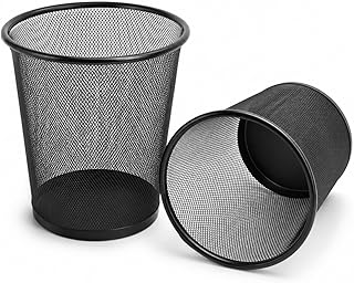 Lixeira Preta 9 Litros para Escritório, Cozinha e Casa – Cesto Aramado Decorativo, Durável, Design Elegante