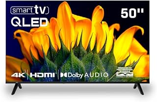 Smart TV HQ QLED 50 Polegadas HQ-QLED50SM 4K Wi-Fi Bluetooth, Dolby Audio, Apps, Netflix, YouTube e Prime Video, 3 HDMI.