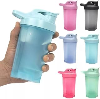 Coqueteleira 500ml Shaker com Mola para Whey Protein Academia Fitness(PRETO -5234)