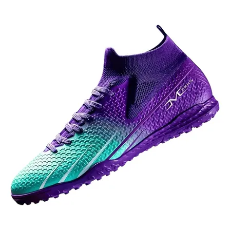 Chuteira Society Botinha Meinha Cano Curto Gramado Sintético Roxo 41 Br