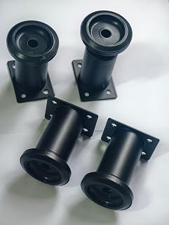 Pernas de móveis ajustáveis de metal, 18-30 cm, pernas de móveis ajustáveis em altura com parafusos e escala, adequadas para sofás, camas, cadeiras e mesas, pernas de móveis resistentes (4