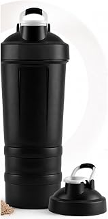 Coqueteleira 500ml Academia Fitness Whey Suplementos Antivazamento(COM NOME,Preto) |