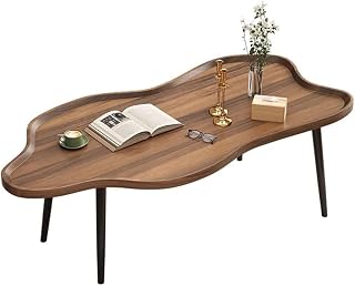 Mesa lateral de sofá requintada, mesa de centro de sala de estar pequena para uso doméstico, mesa casual de MDF absorvente em forma de flor, pernas de mesa fáceis Mesa de chá de salão de esc