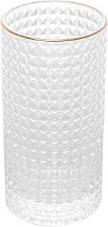 WOLFF - Conjunto 2 Copos Altos de Vidro com Borda Dourada Spike 400ml