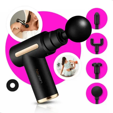 Massageador Pistola Elétrica Profissional Muscular Portátil Aparelho Fisioterapia Corporal 6 Ve