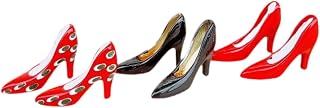 harayaa 3 pares de sapatos de boneca 1/12, acessórios, moda, cena confortável, foto, adereço, festa, brinquedos, sapatos de salto alto para boneca de 6