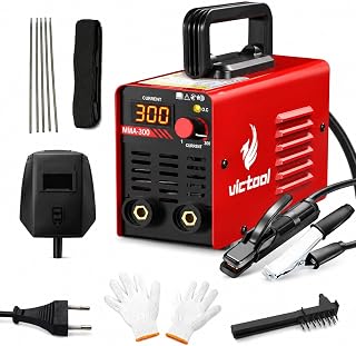 Victool Máquina de Solda Inversora 220V 3,9 kW, 0-300A, Ciclo 35%, LED Display, Motor Brushless, Transformador de Liga, 4 Modos de Solda, Inclui 5 Eletrodos 2,5mm, Cabos e Acessórios
