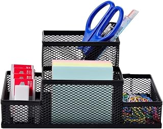 Organizador De Mesa Escritorio Metal Aramado Porta Canetas Lapis Clips