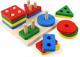 Brinquedo Encaixe Educativo de Madeira Montessori Jogo Pedagógico Infantil