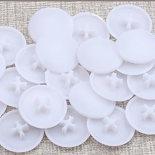 50 peças de capa de parafuso branca capas autorroscantes parafusos ranhurados capa de plástico para armários móveis fixadores decorativos de casa