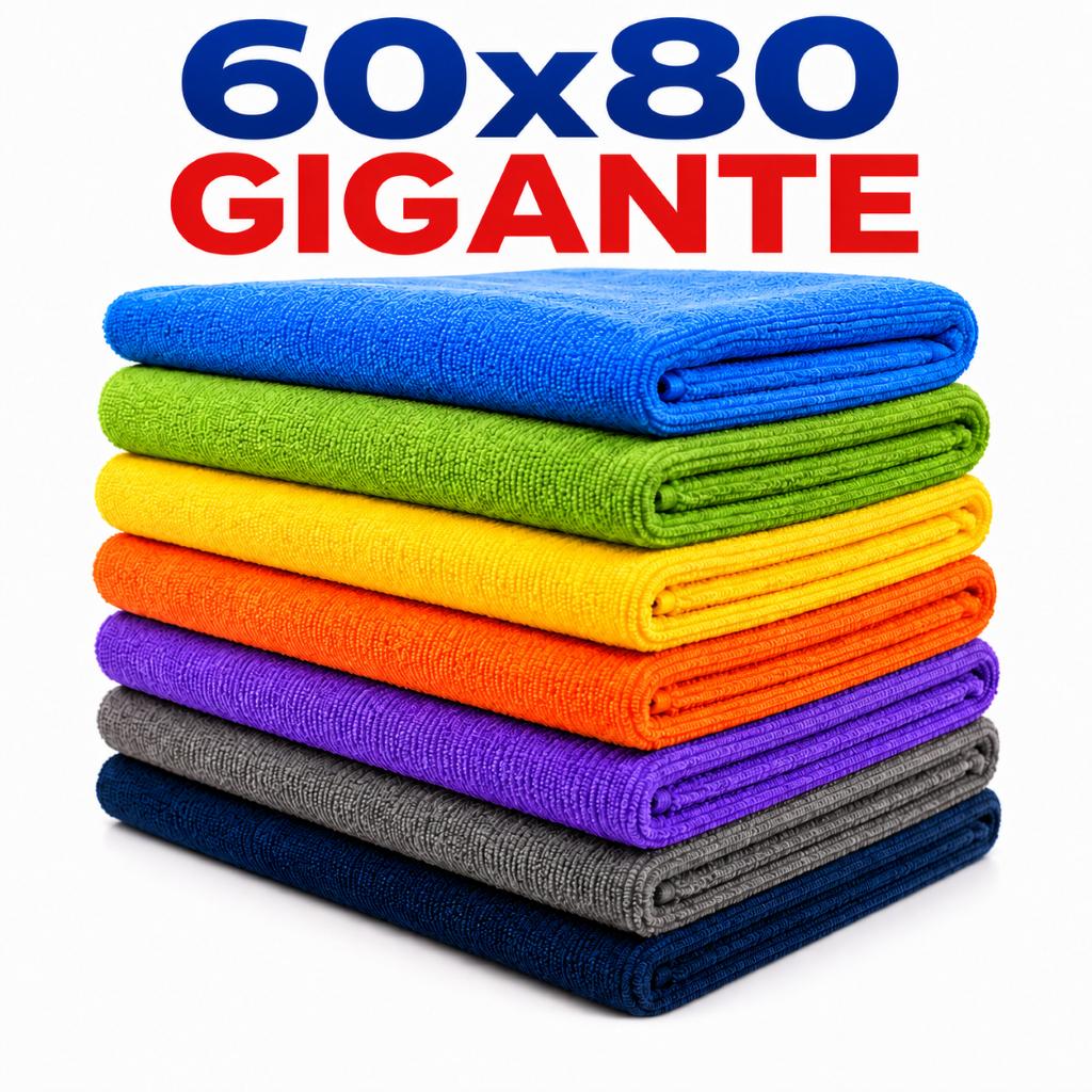 Panos de Chão Gigante Microfibra Multiuso 60x80 Alta Absorção