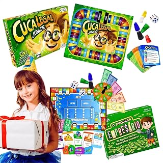 Kit Jogo Pequeno Empresário + Cuca Legal Junior 2 Jogos Infantis Educativos | Brinquedo Pedagógico Didáticos Menino 6 Anos Presente Menina Dia das Crianças Brinquedos com Selo Inmetro