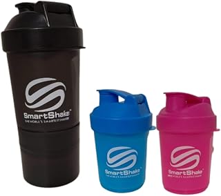 Coqueteleira Esportiva 400ml com Divisórias – Shaker para Suplementos, Whey e Academia